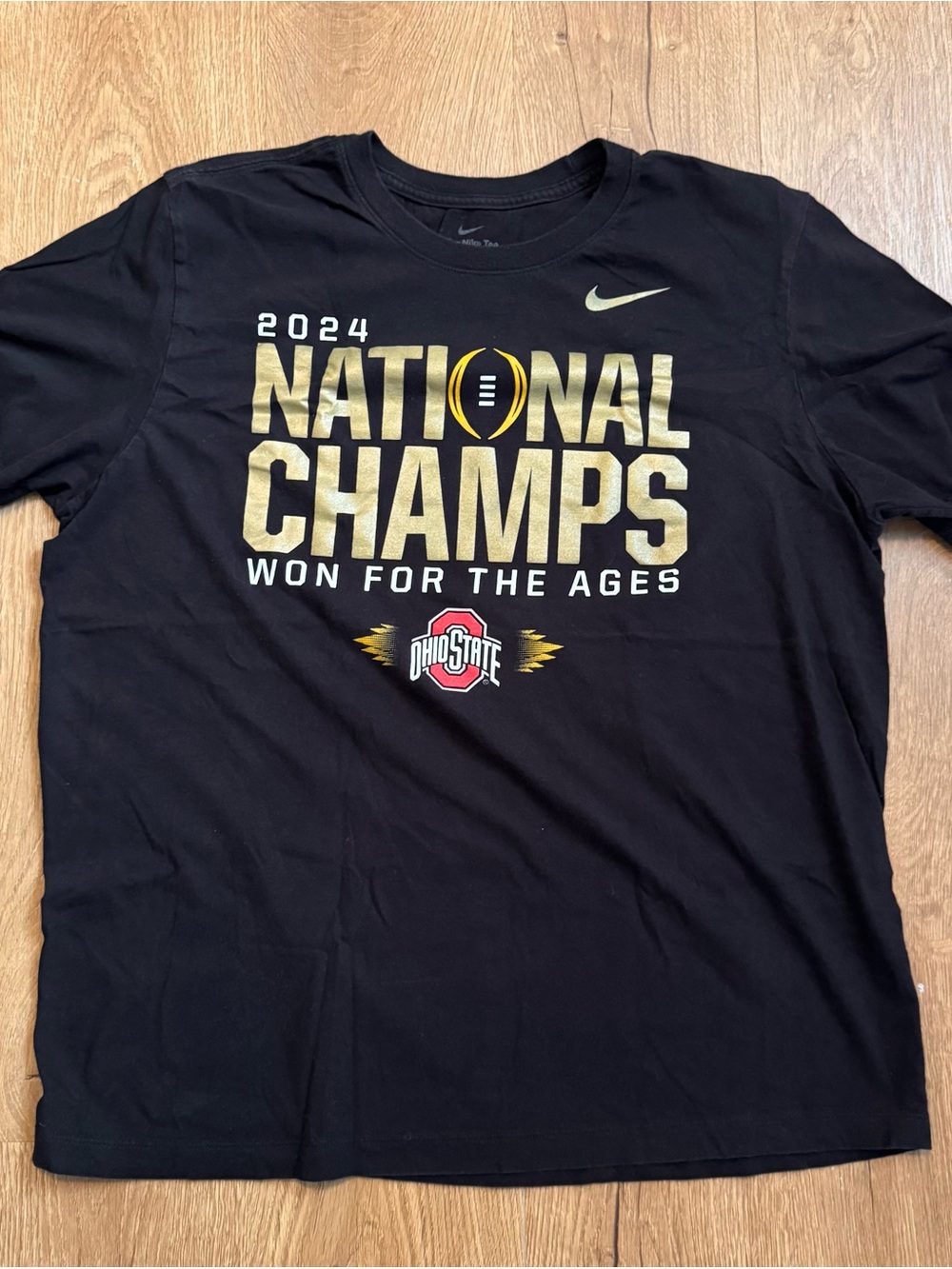 Nike Black and Gold "2024 National Champs" Ohio State T-Shirt